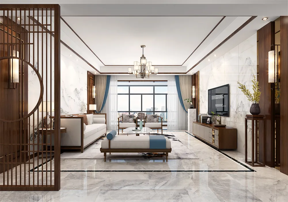 【鲁班装饰】时代俊园180㎡新中式，芳华