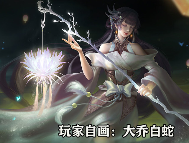 大乔|白蛇青蛇和祈雪灵祝还没优化好，玩家已经提供4张超美海报，美哭了