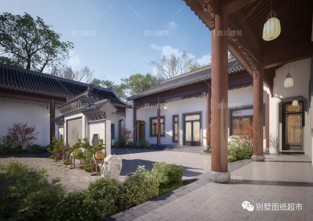 别墅|占地531㎡，一层中式四合院，50岁能住上就是人生赢家