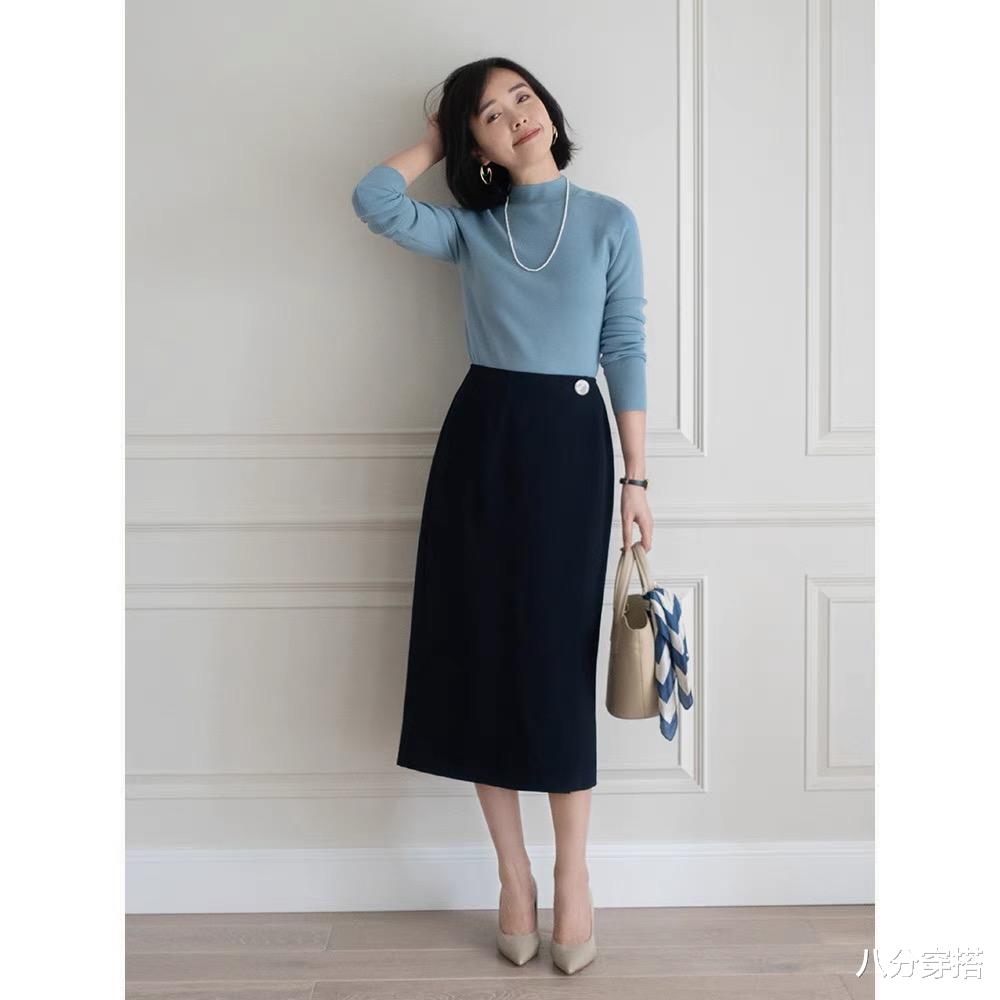 八分穿搭 这些才是秋冬“针织衫”的高级穿法，时髦百搭又保暖，温柔大方