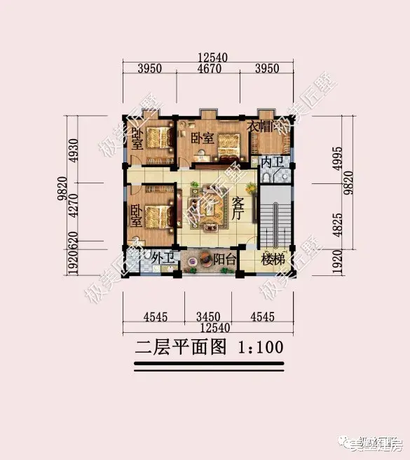 |占地135平，家庭人口多这样建，再也不用蜗居于一隅！