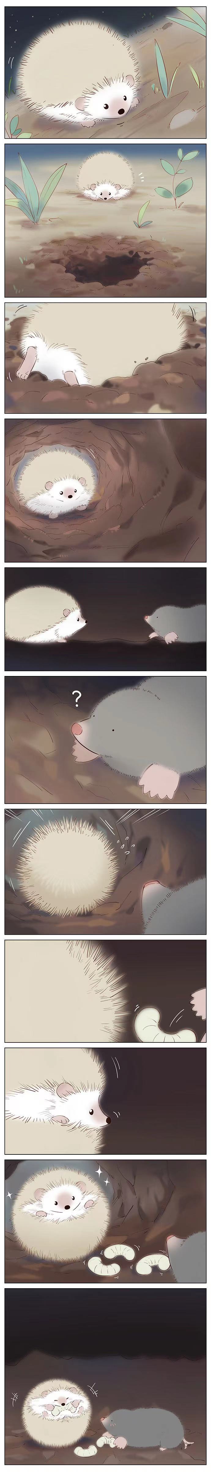 |「短篇漫畫」刺猬與鼴鼠的偶遇