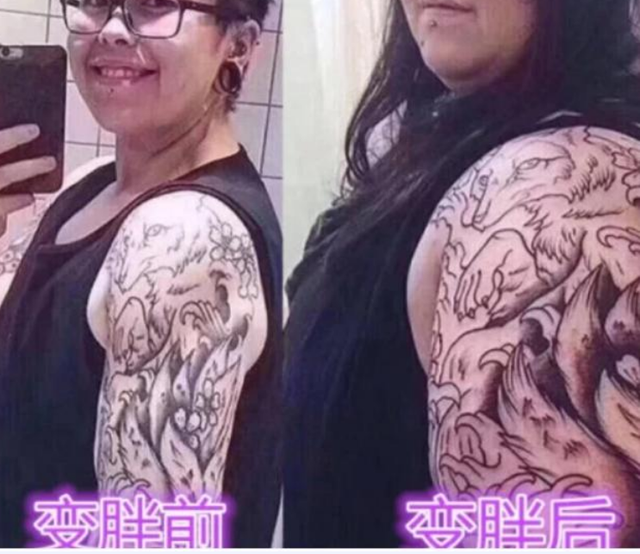 乐平 文身后变胖了图案怎么变化？看完这一组图，网友：打死也不敢纹了