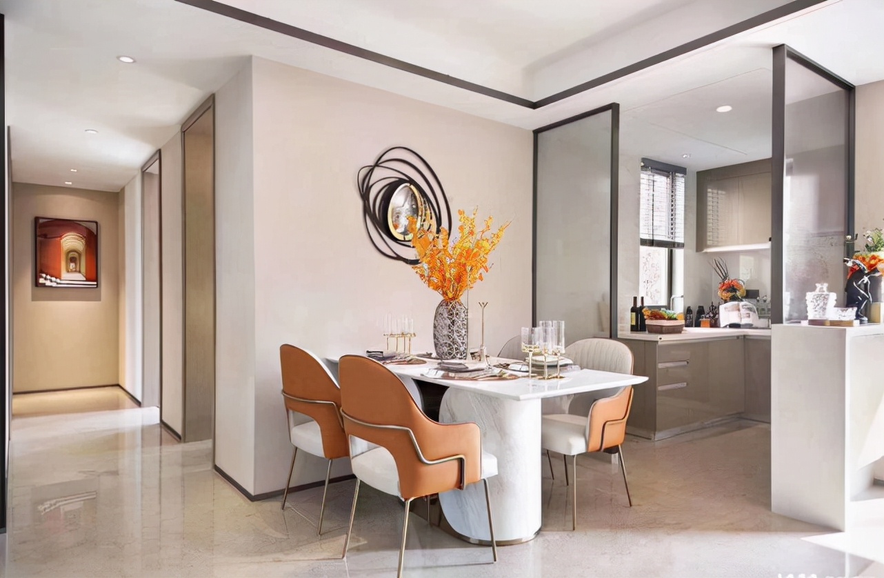 90平现代简约风三居室，遒劲而富于节奏感