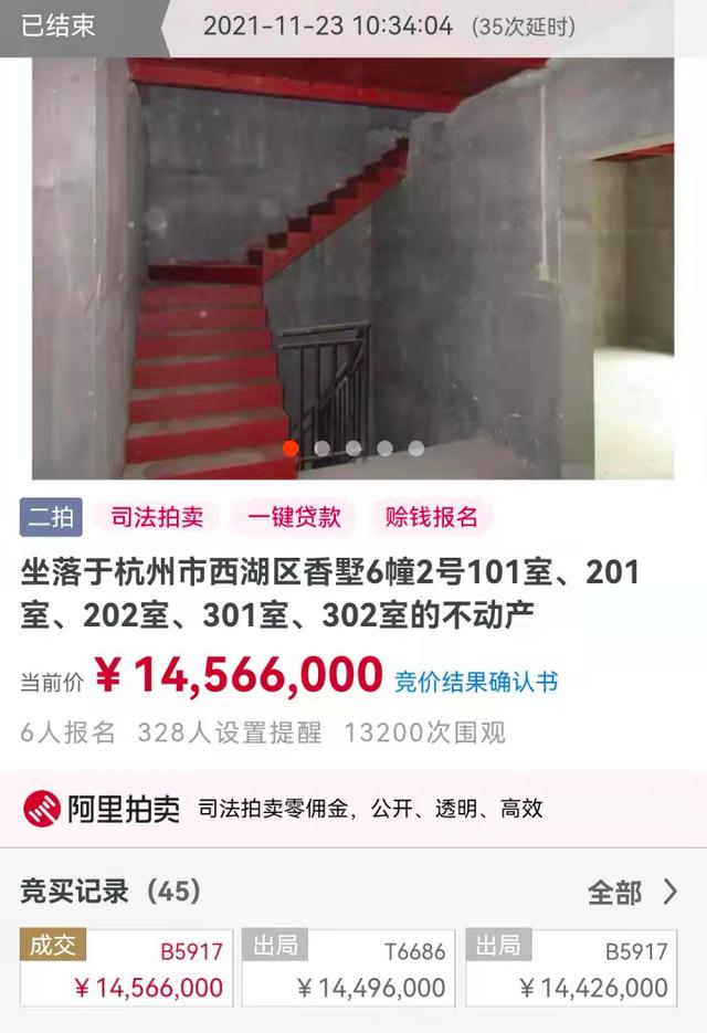 浙江省|浙江前女首富儿子的别墅被拍卖：一套房子“五本证”，最终以1456万成交