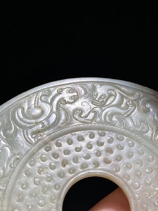 和田玉籽料|明以前 和田玉籽料 螭龙 螭虎 凤纹 乳钉纹 玉璧