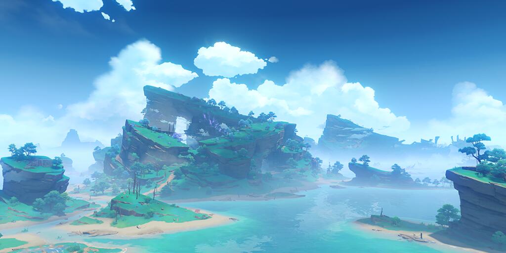 原神|原神:1.7稻妻实机风景图欣赏,丘丘人换成武士,雷神武器竟然是长枪