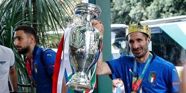 木莲点妈妈|意大利总统接见全队！曼奇尼帅爆，队长戴皇冠捧杯，博努奇披国旗