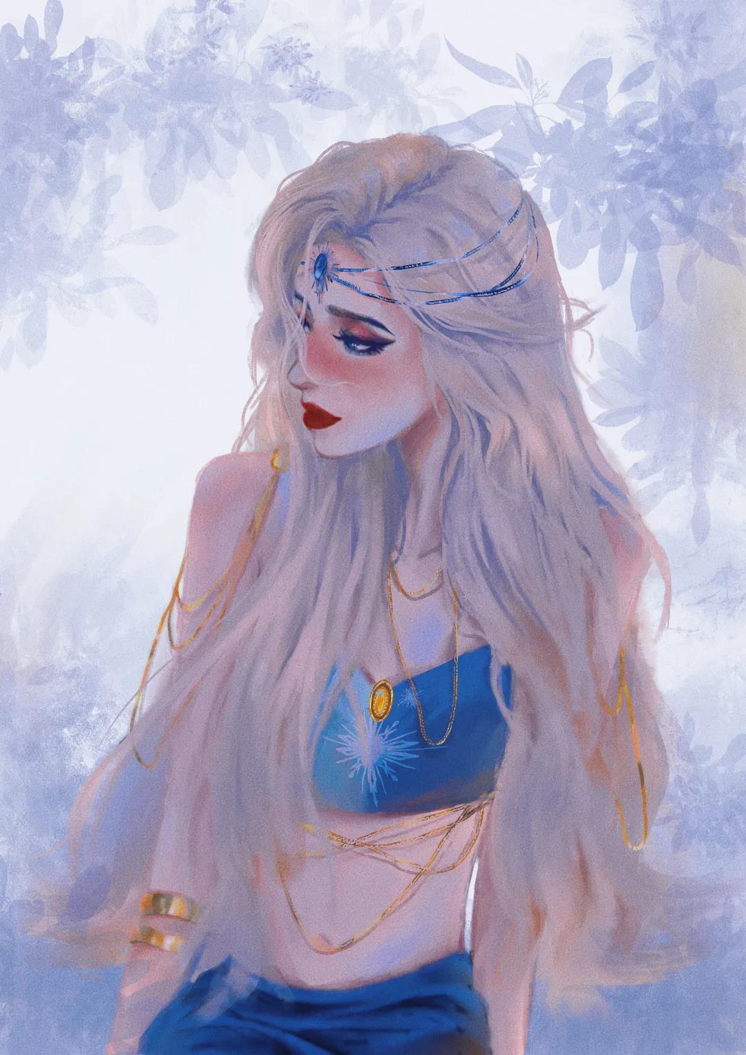 異域|迪士尼公主變“異域美人”，艾莎和樂佩像雙生，花木蘭美到認不出