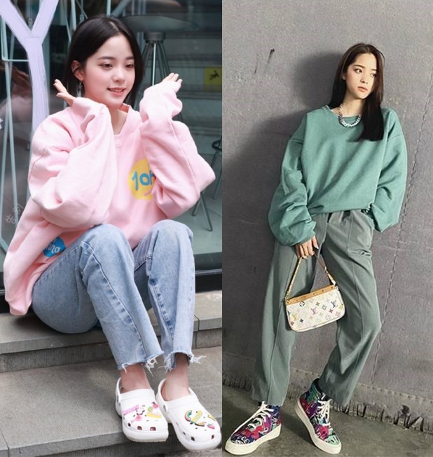 八只爪的猫 欧阳娜娜姐妹仨罕同框，模样相似还都穿卫衣，认不清谁是姐谁是妹