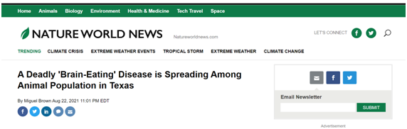 核聚变 美生物实验室又漏了？得州出现致命“食脑”疾病，民众慌了