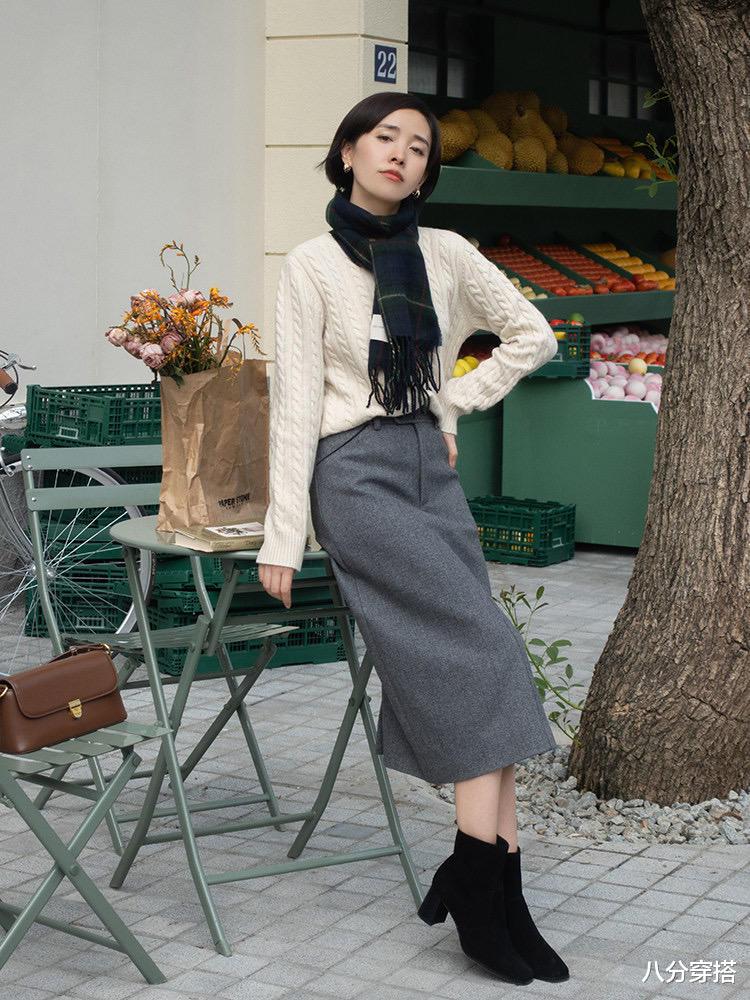 八分穿搭 冬季还得穿“羊毛衫”，女人会打扮更优雅，这些搭配才叫高级优雅