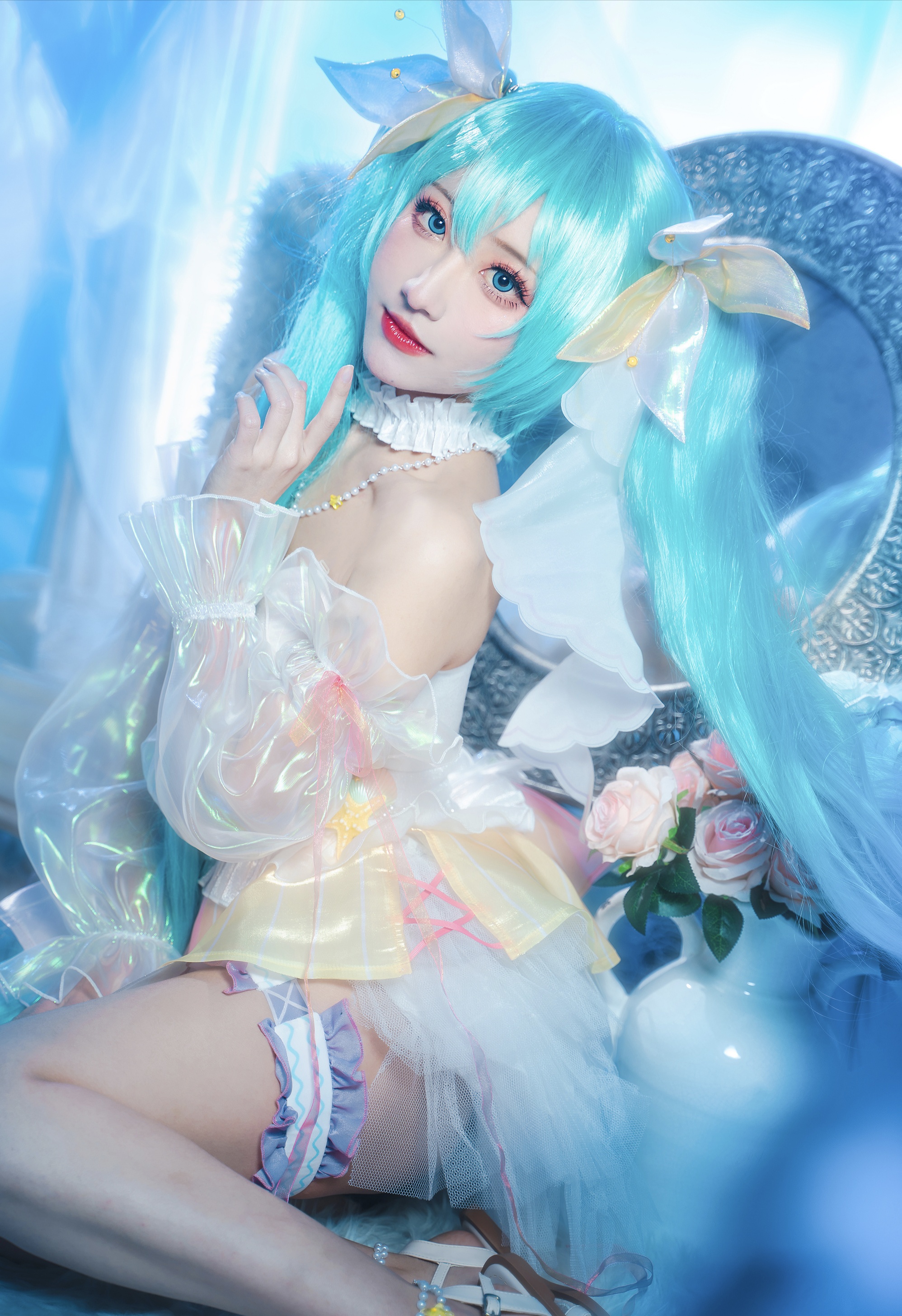 |初音cos正片鉴赏，听，她在海里