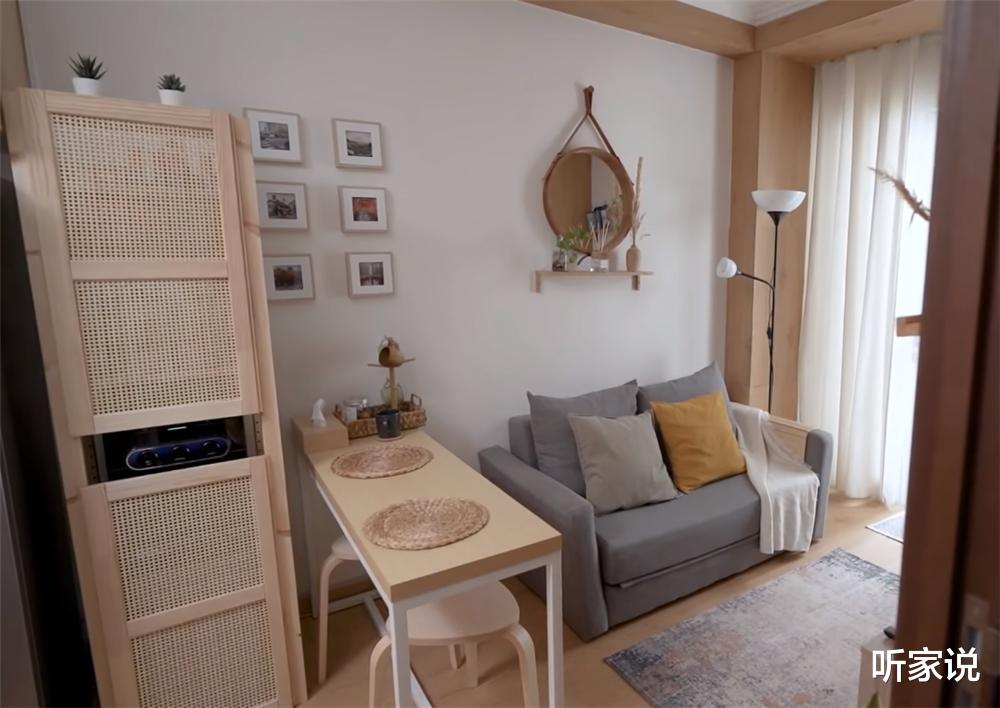 电视背景墙|印尼程序员小哥买下35㎡蜗居，人生中第一套房，面积虽小也要精致