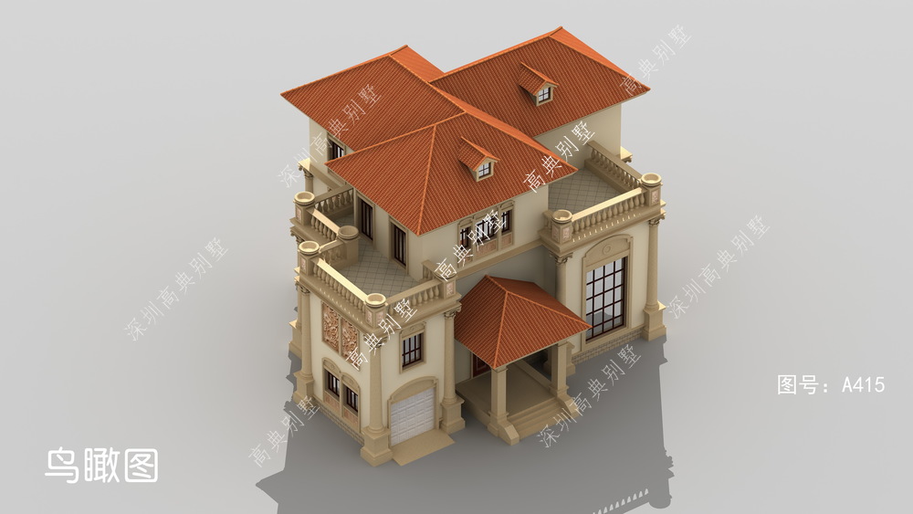 这款三层欧式别墅，复式设计，舒适实用，简约大气不失档次。