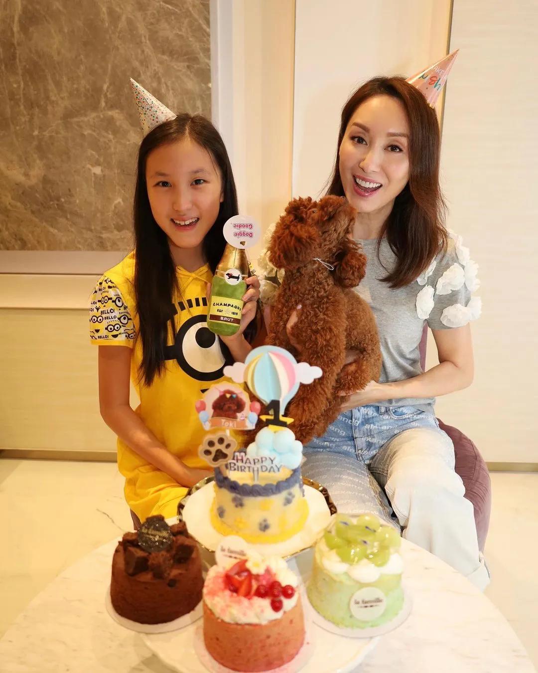 郭可盈|郭可盈和女儿为狗狗庆生，家中上亿豪宅曝光，尽收270度维港景色