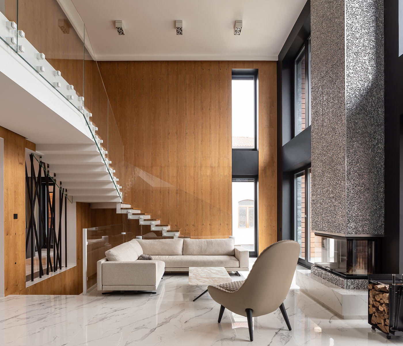 |490㎡，美学别墅，高挑空客厅，恰到好处的温柔！