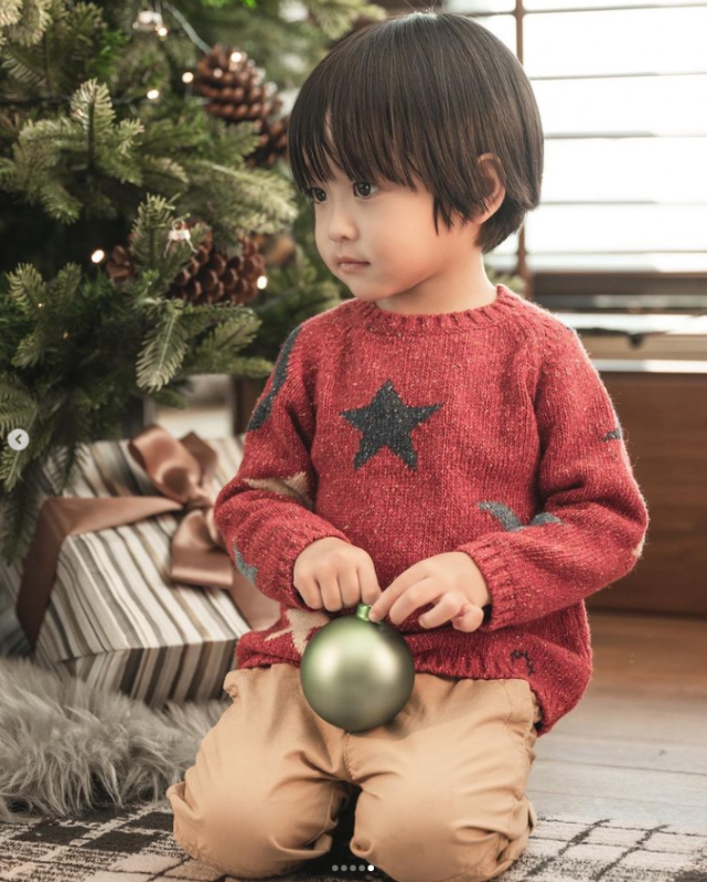 郑嘉颖|郑嘉颖携妻儿拍圣诞全家福，两儿子颜值超高，因年龄差避谈追生女儿