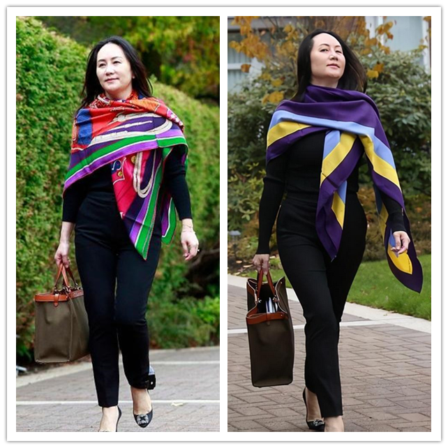 美人哒 49岁孟晚舟气质绝佳，穿黑色波点裙从容优雅，不愧是名媛圈顶流