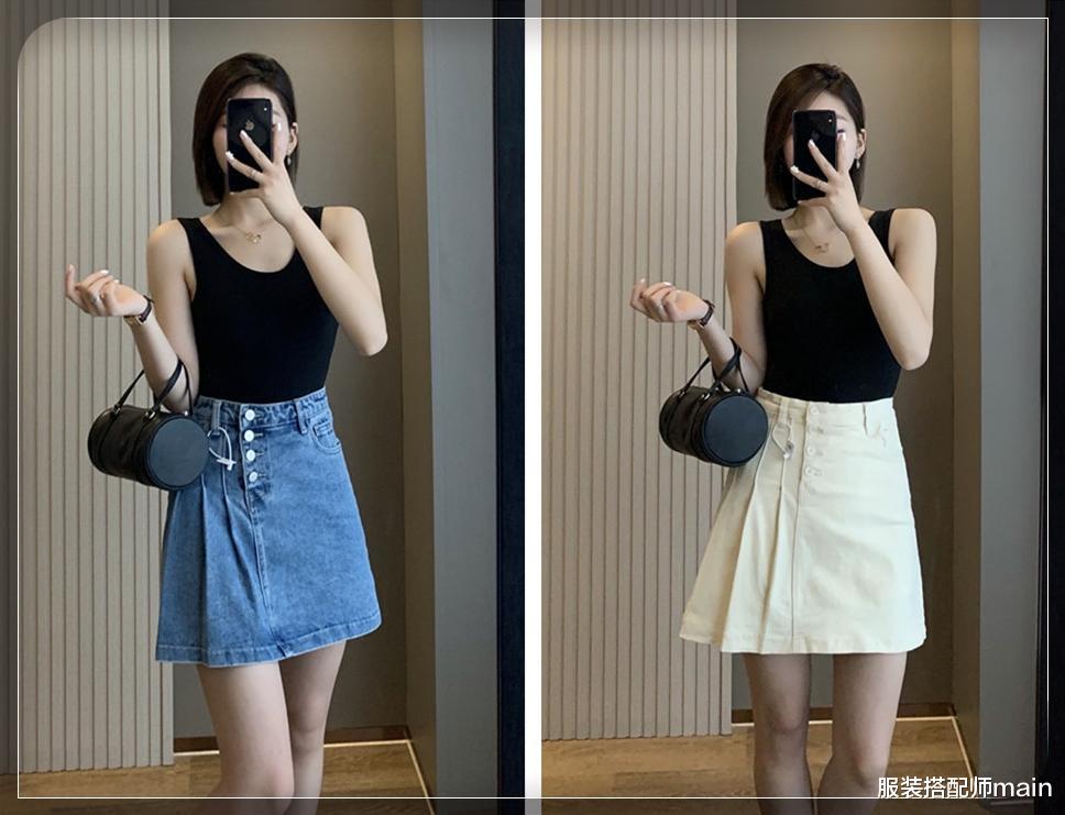 服装搭配师main|给我这两款百褶半身裙，能还你一周穿搭不重样