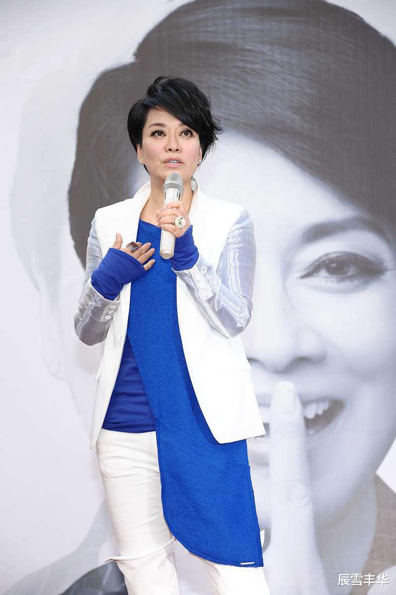 辰雪丰华 毛阿敏西装穿的好特别,配休闲裤还算正常,但搭的上衣有点看不懂