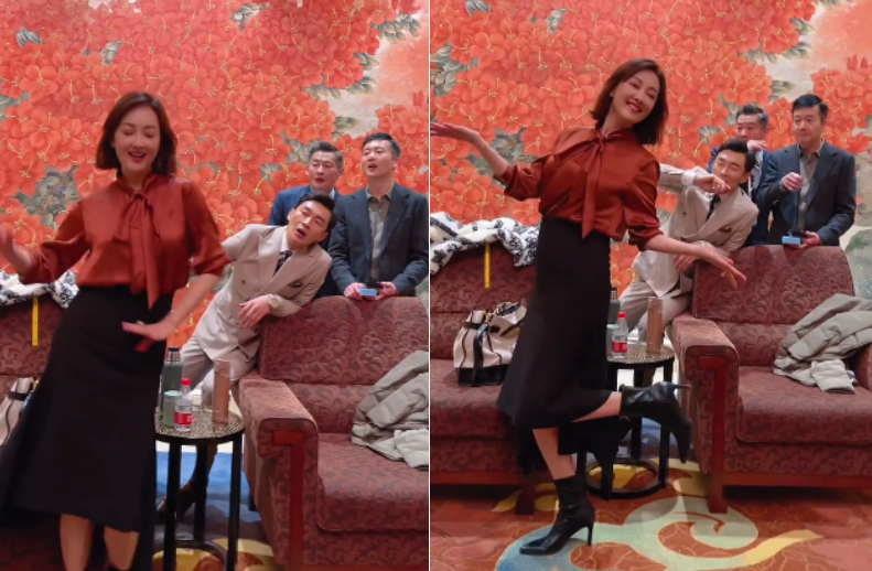 牛莉|牛莉跳舞被男星围观！翘兰花指扭胯一脸笑意，男星忍不住擦口水