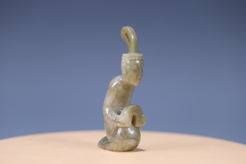 |汉代，和田玉错金银勒子