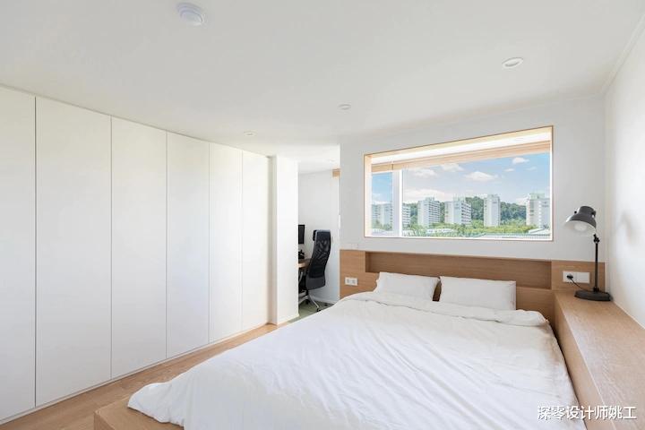 95㎡清爽舒适2居室，整屋天花板内嵌筒灯，360°全方位照明