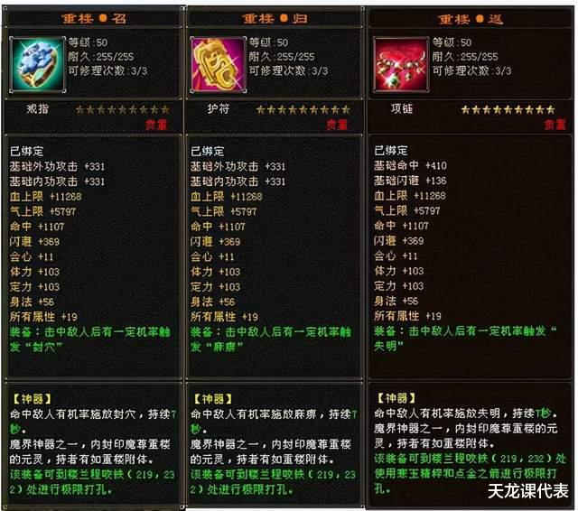 网游|天龙网游八卦：那些比重楼更稀有的装备，如今都在谁的身上？