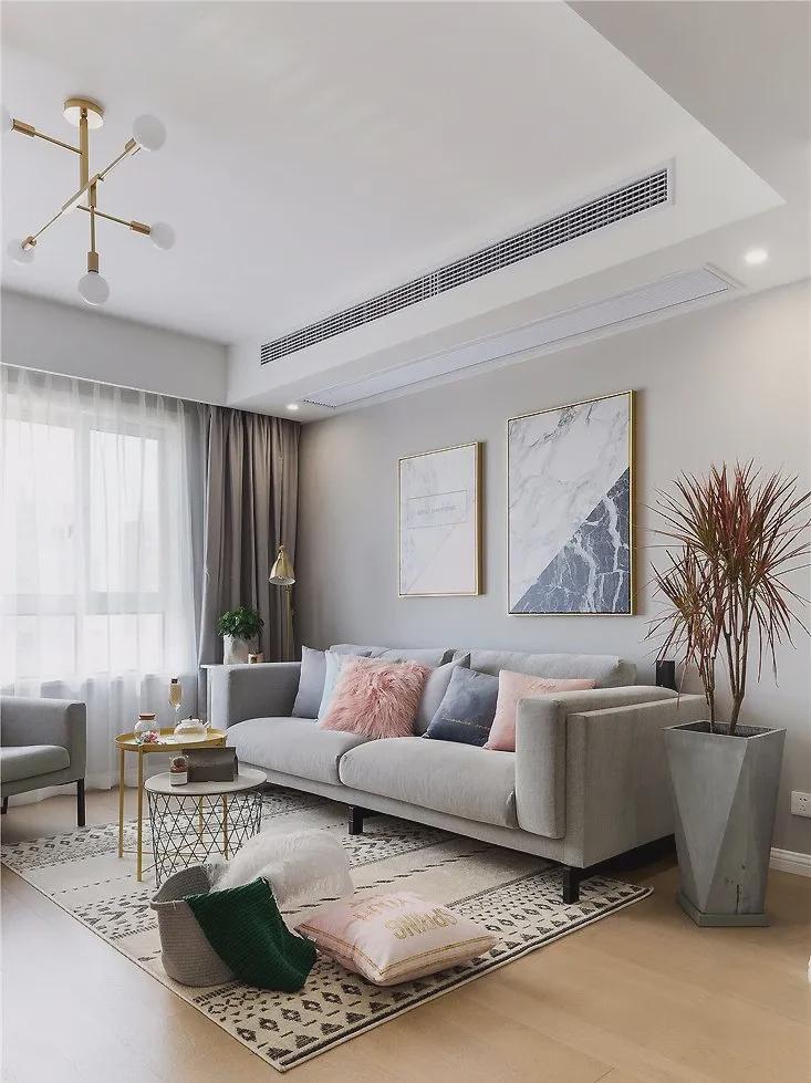 112㎡北欧新房，文化砖背景墙太好看了，书房还可以这样设计！