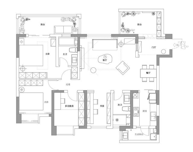 140㎡现代混搭，美式、轻奢与复古范，营造出清新华丽的气质感