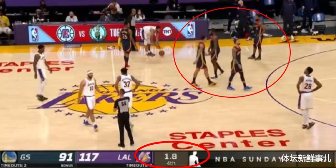 湖人隊|輸球又輸人！湖人117-91勇士，蘇群曝內情，庫里惹爭議，誰注意詹姆斯舉動
