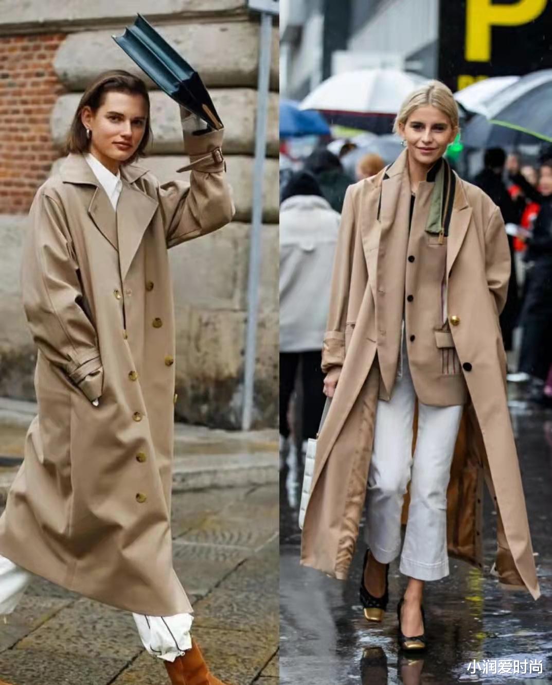 小润爱时尚 卡其色风衣过时了！今秋流行穿驼色风衣，6套搭配照穿高级不重复