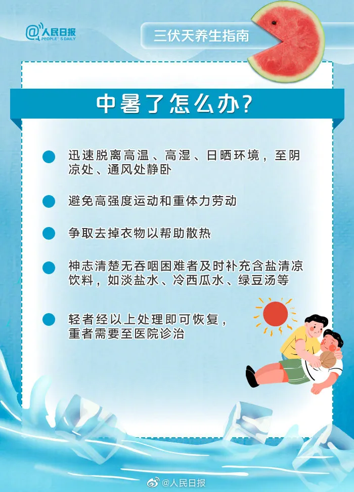 健康医闻医事|【健康科普】“三伏天”如何避免高温中暑？