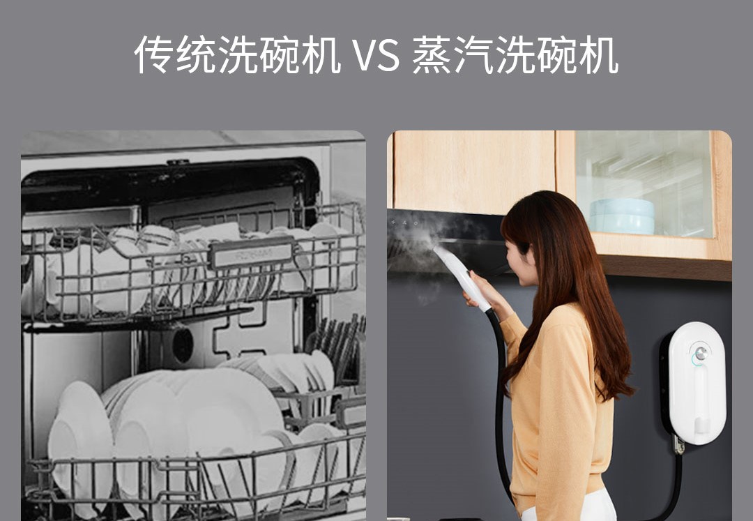 洗碗机|你还在用传统洗碗机？现代家庭都在使用挂墙蒸汽洗碗机了