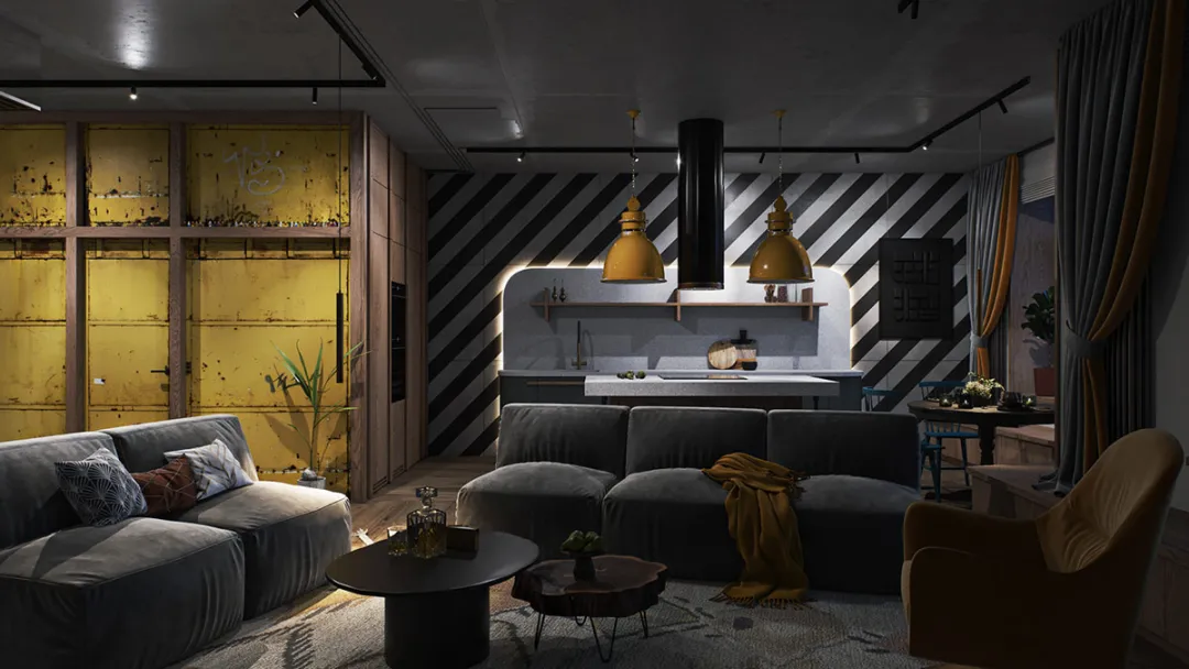 97㎡两居室堪比200㎡，这个高级灰的家，到底能有多酷？