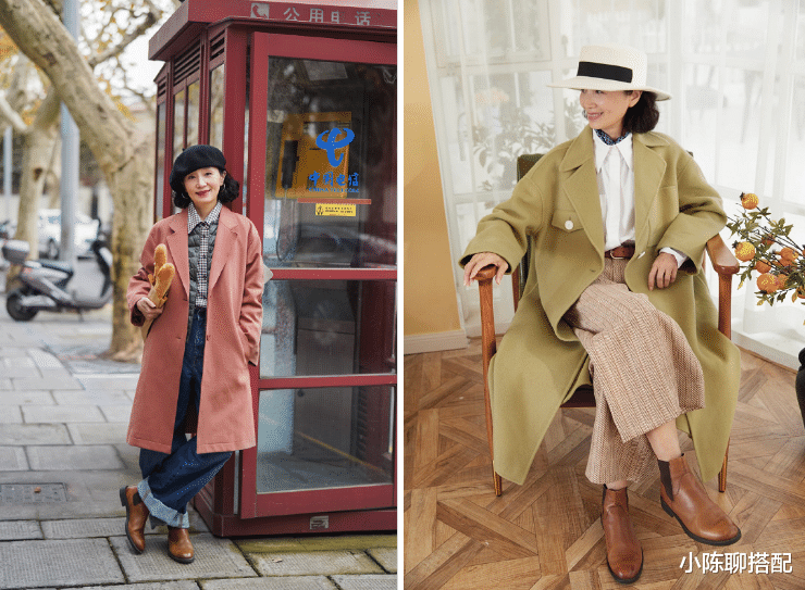 小陈聊搭配 这才是60+女人该有的大衣打扮，不显老不扮嫩，妈妈们可以照着穿