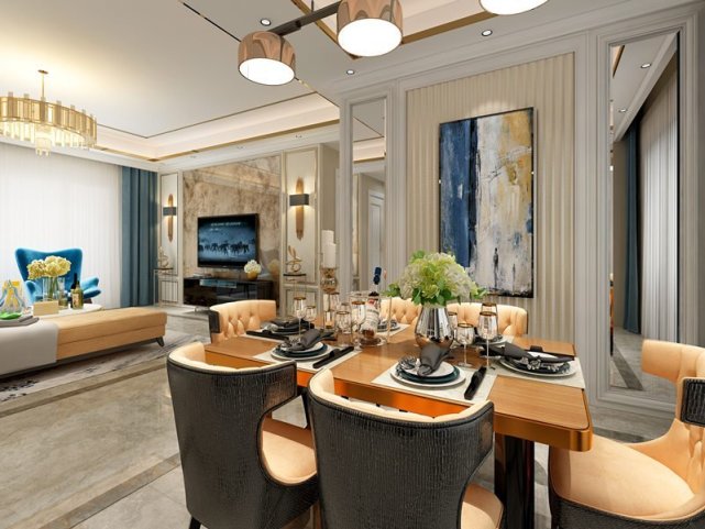 151平四居室处处充满设计感,瞬间提升品位