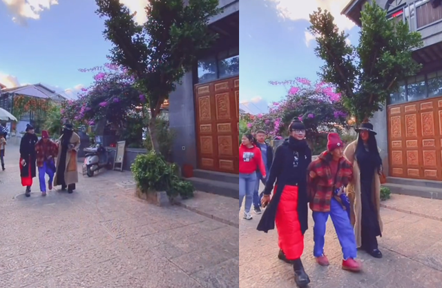 周迅|杨丽萍妈妈现身街头!近90岁身体佝偻脚步发抖,被姐妹俩小心搀扶