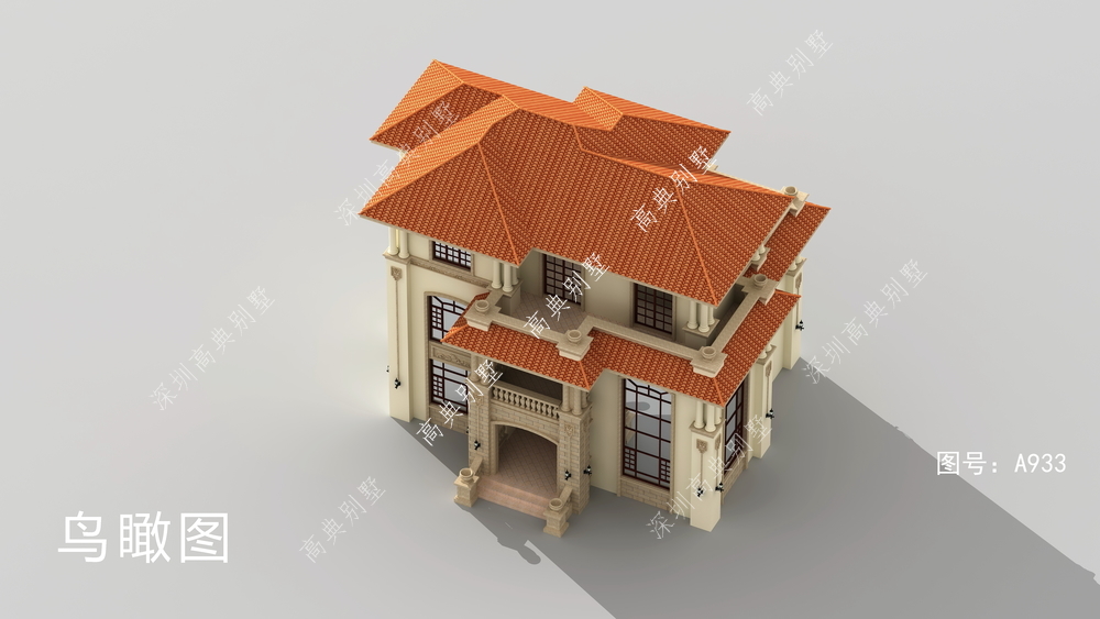 漂亮的欧式别墅，立体大气，布局好