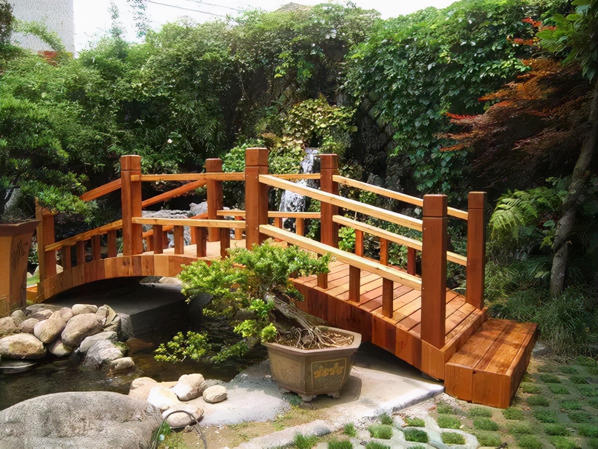 雕刻|小桥流水人家,庭院景观桥怎么设计好看?