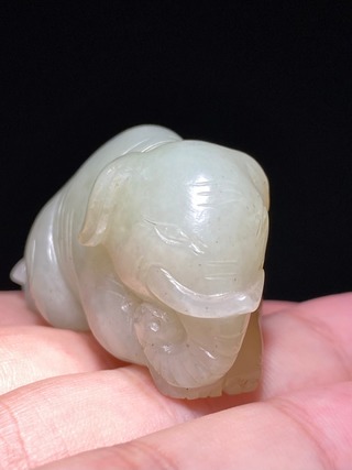 和田玉籽料|清中期 和田玉籽料 白玉 玉象