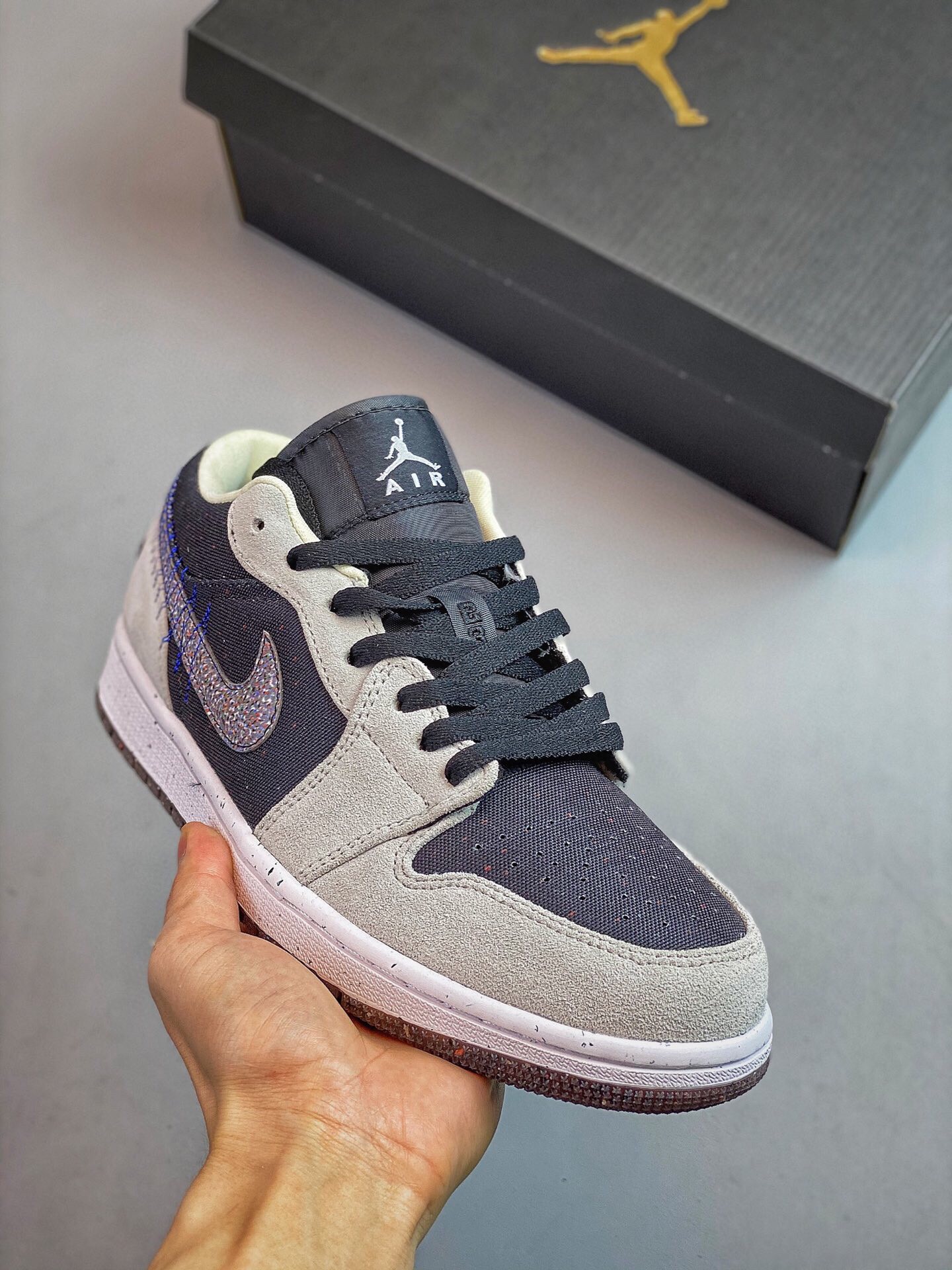 莆田鞋匠|Air Jordan 1 Low  “Crater”黑灰
