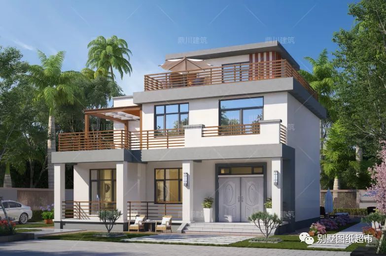 农村建房新篇章，8090后最爱现代风别墅，这三款时尚前卫