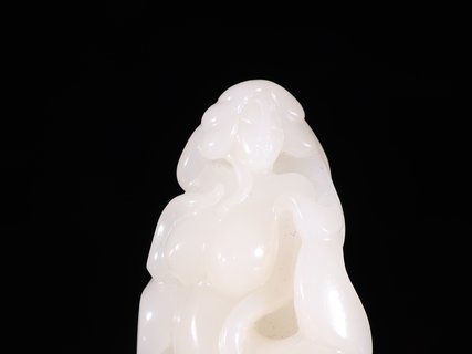 雕刻|和田玉 巧色 扁条 手镯