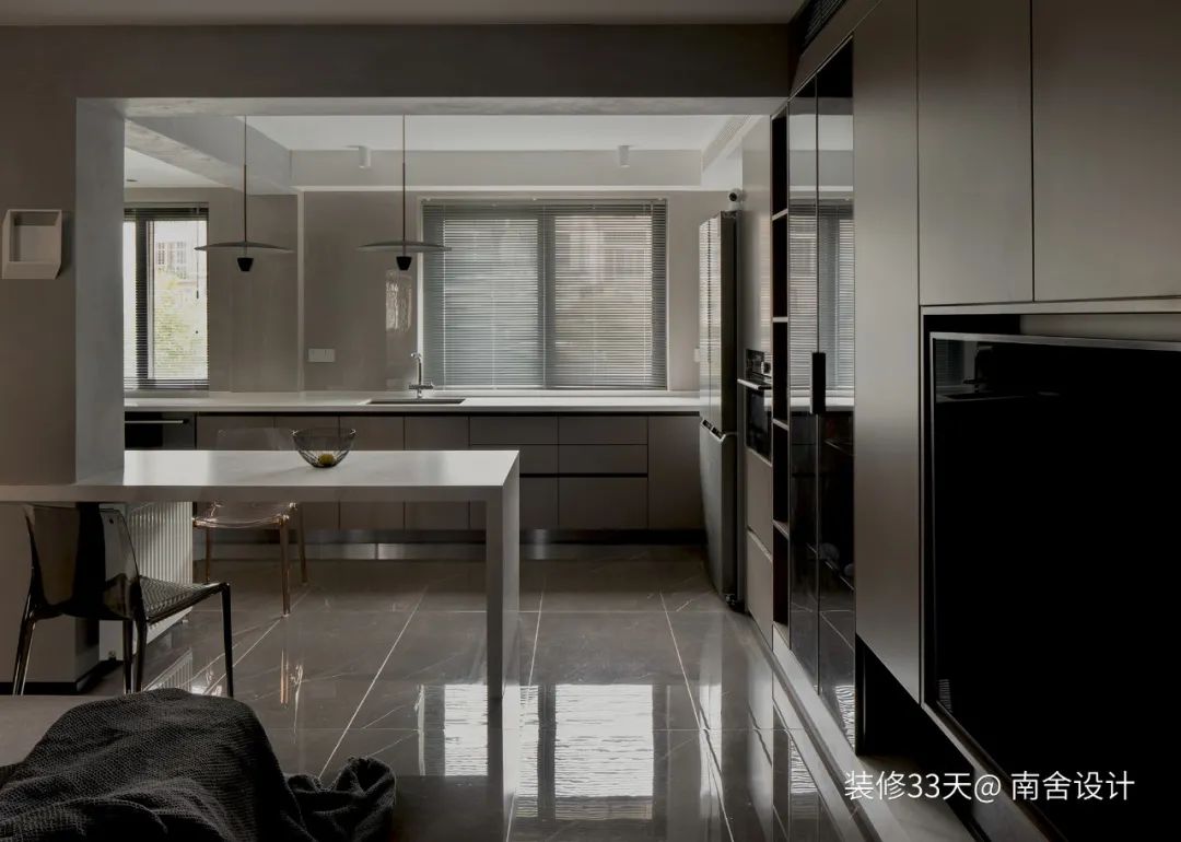 装修设计:90平LDK一体化现代简约两居