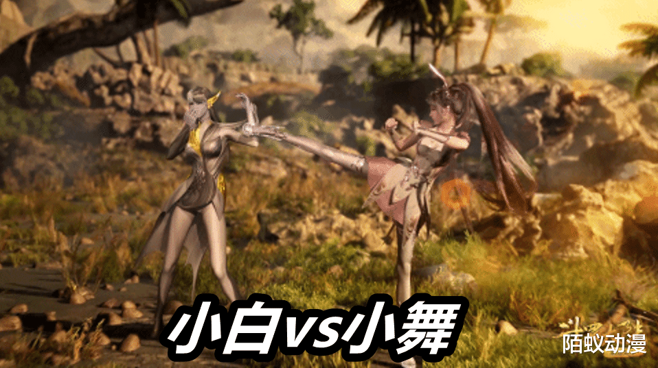 小舞|斗罗：10W年小舞vs10W年小白，单手擒住银丝腿，小舞“腿技”惨败