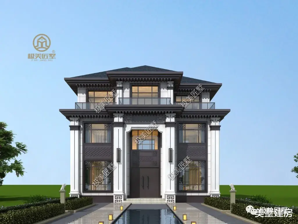 农村建房新中式是一个不错的选择,外观庄重又大气