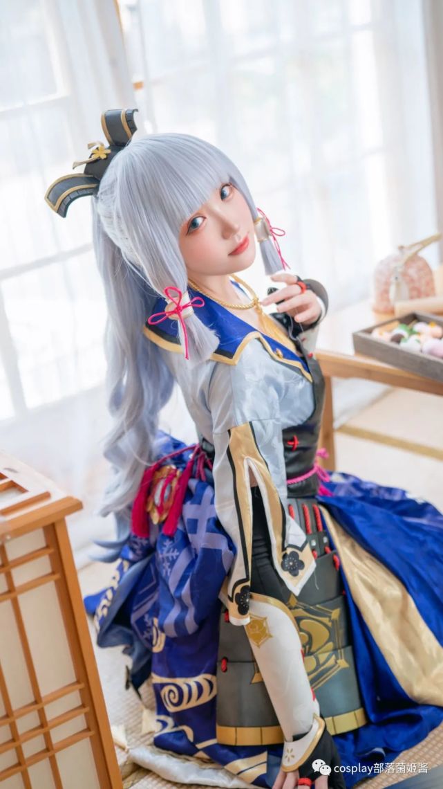 |cos：神里绫华cos正片@瓜希酱