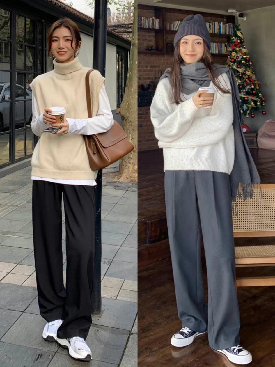 江南小蚂蚁 秋冬毛衣穿搭少不了，掌握搭配小技巧，时尚保暖不显老